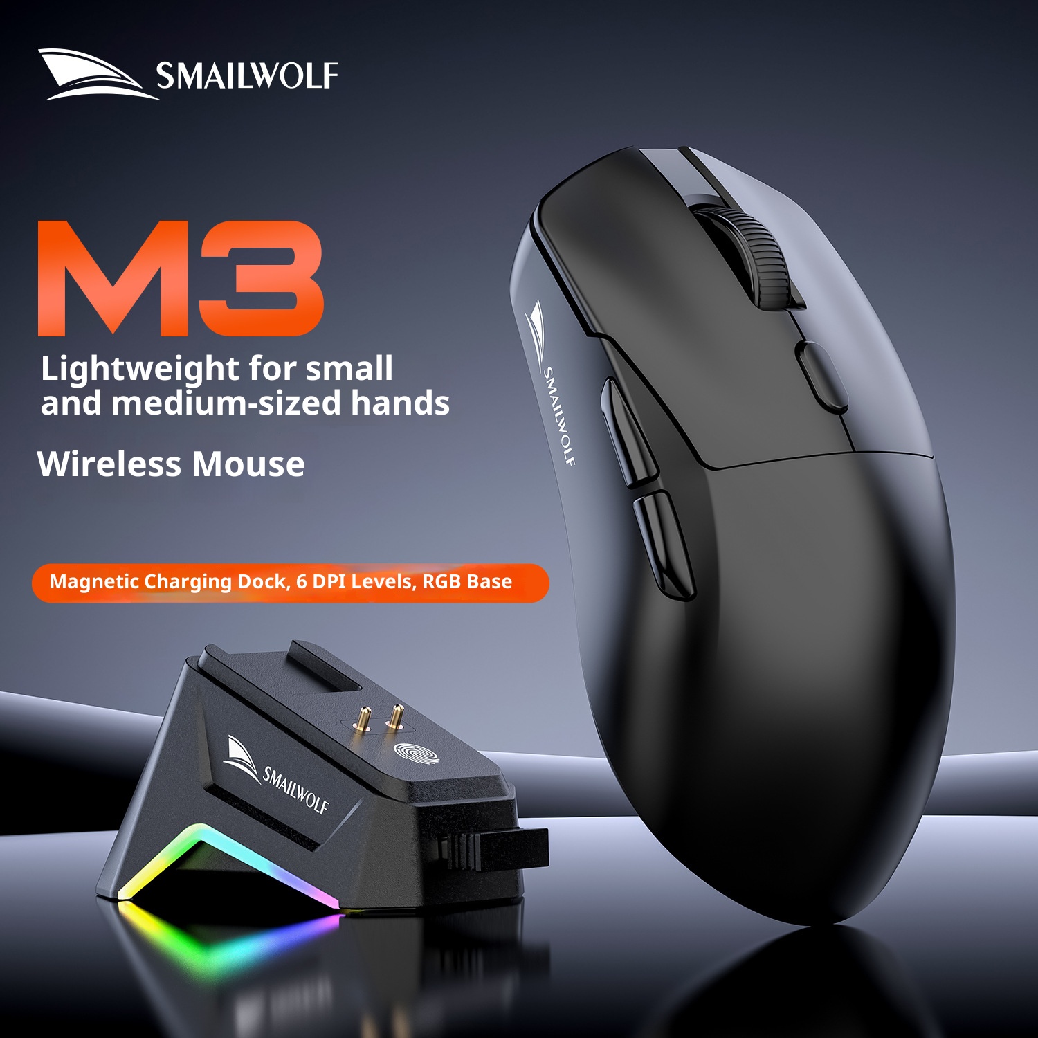 Esports Gaming Mouse Wireless - SMAILWOLF M3 PRO Wireless Bluetooth Three-Mode