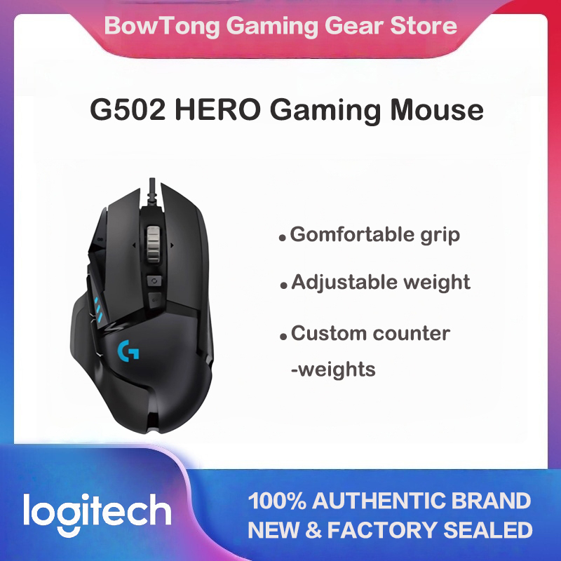 Logitech G502 HERO Dominator W - Esports Gaming Mouse Weight Adjustable review and price
