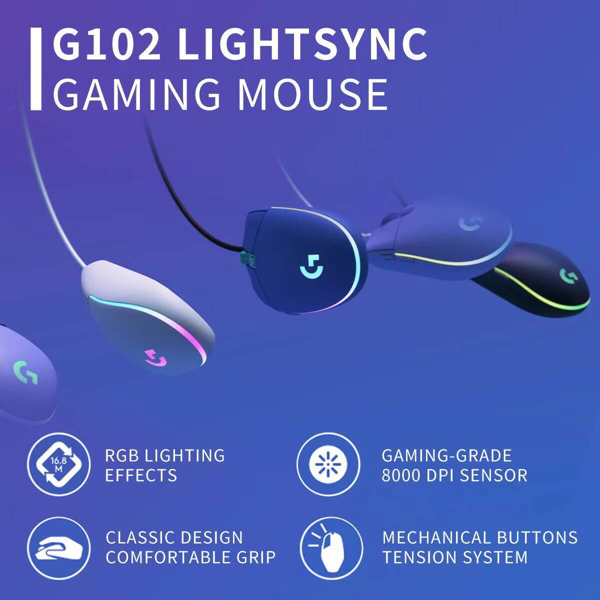 Logitech G102 Prodigy Gaming M - Esports Gaming Competition review and price
