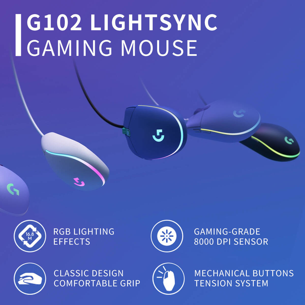 Logitech G102 Prodigy Gaming M - Esports Gaming Competition review and price