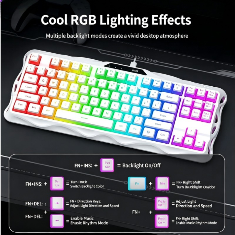 K168 87 Keys Wired Gaming Keyb - Esports Gaming Competition review and price