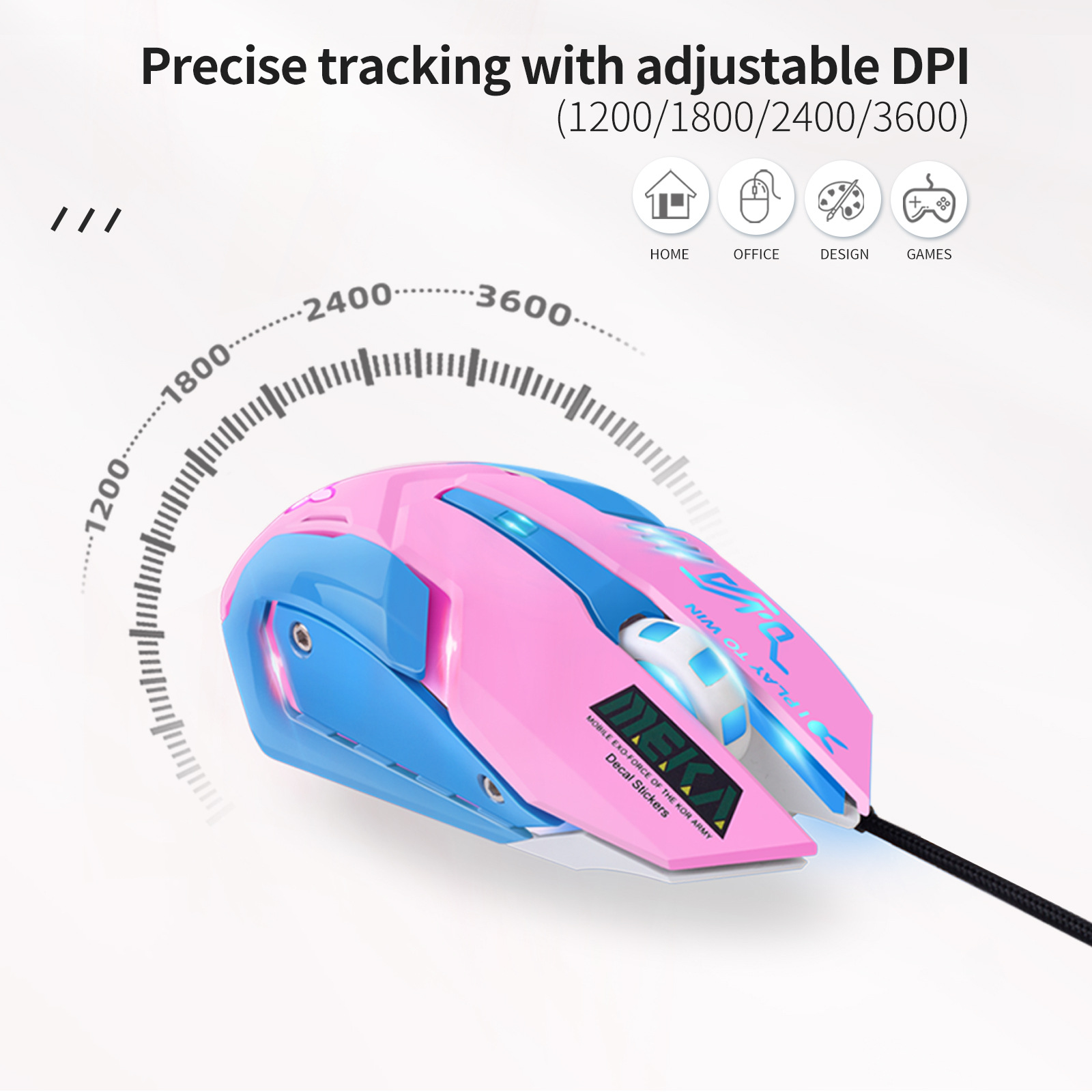 Colorful Glowing Silent Gaming - Esports Gaming Mouse Weight Adjustable review and price