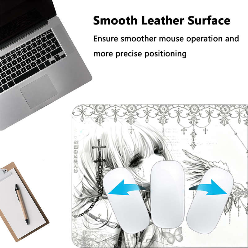 Leather Mousepad Black White A - Esports Gaming Pc review and price